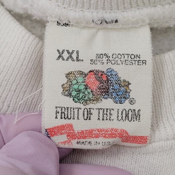 Vintage 90s Braves Raglan Sweatshirt Womens XL/2XL 23x24 White - Picture 7 of 16